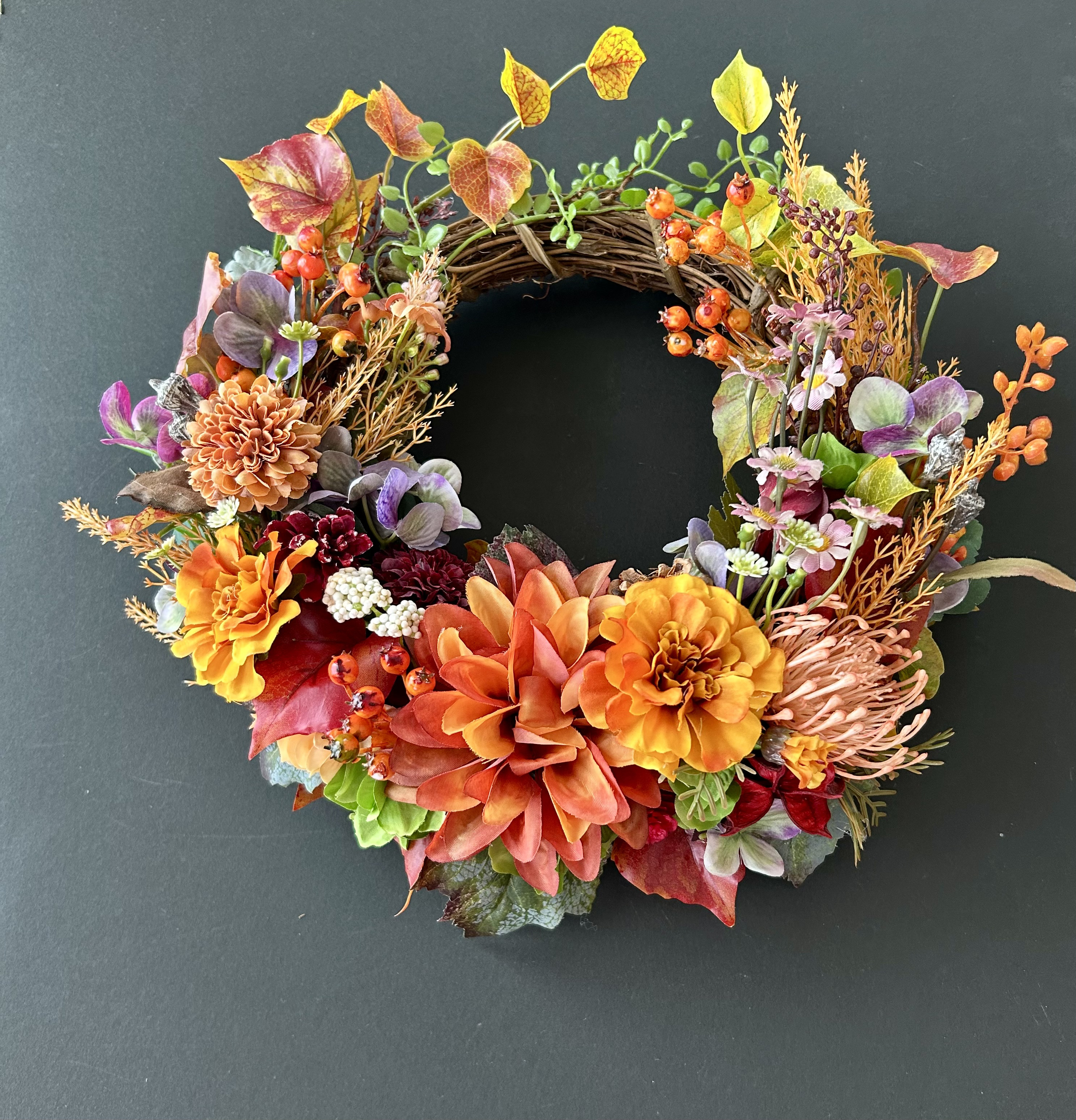 Dahlia wreath II