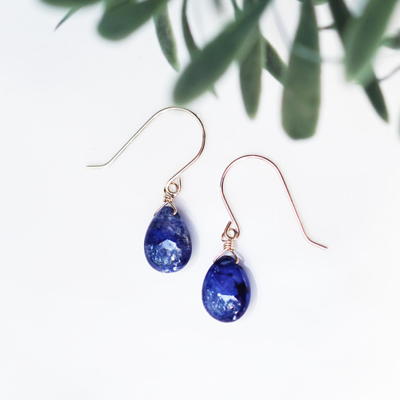 ☆ K10/K18 藍寶石對形切割單隻耳環 ~ Odetta 第2張的照片