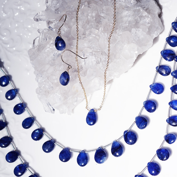 ☆ K10/K18 藍寶石對形切割單隻耳環 ~ Odetta 第7張的照片