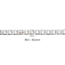 [摘要折扣目標產品] [5M] 鏈寬約 3.8 x 6 毫米平基黑銀鍊 NF / UCG29 第4張的照片