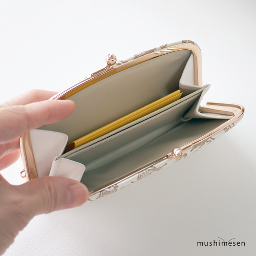 完売・再販なし】本革がま口 ムシメセン文庫革「日本の昆虫シリーズ  