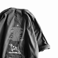 ヴィンテージライク オーバーシルエット半袖Tシャツ / sheep dog / スミクロ 1枚目の画像