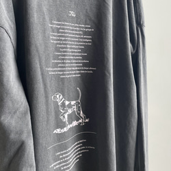 ヴィンテージライク オーバーシルエット半袖Tシャツ / sheep dog / スミクロ 3枚目の画像