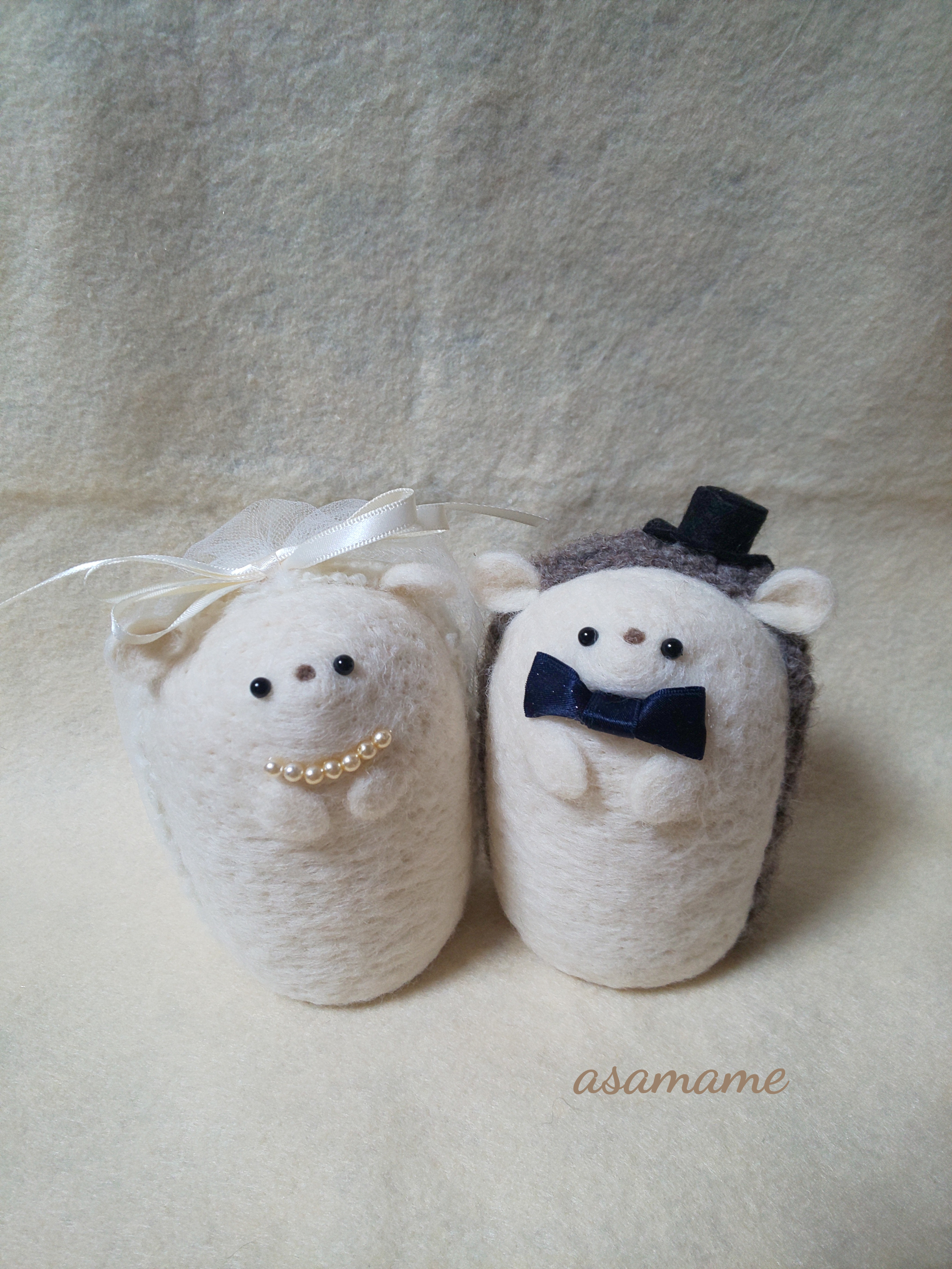 つぶらな瞳の臆病なハリネズミさん　ウェルカムドール 羊毛フェルト ◎再販7個目◎