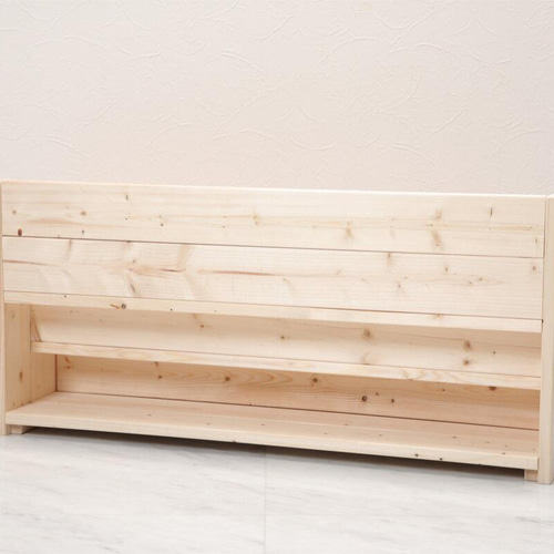 絵本棚 W98cmBL Maple poppo 無塗装 無垢材 大容量 完成品
