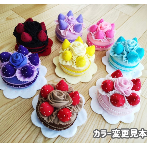 選べる45色＊いちごのデコレーションケーキ（特大）】ウェディング  