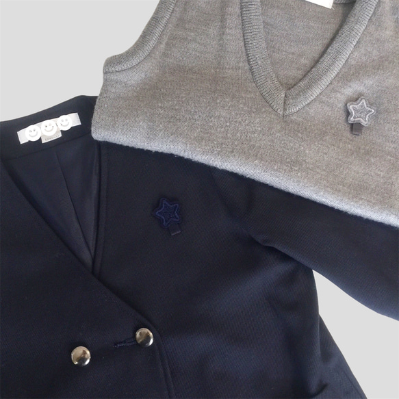2枚セット】名札付けワッペン 星｜入園・入学準備 制服に ワッペン