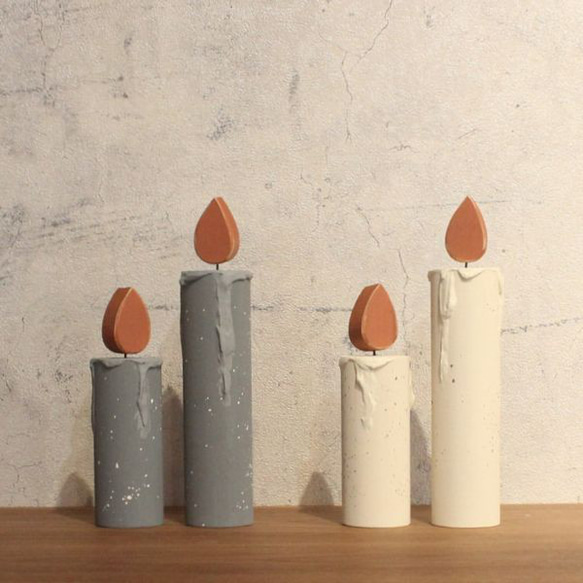 蠟燭木製圓柱形 S 尺寸物體裝飾品斯堪的納維亞時尚 第8張的照片
