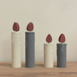 蠟燭木製圓柱形 S 尺寸物體裝飾品斯堪的納維亞時尚 第5張的照片