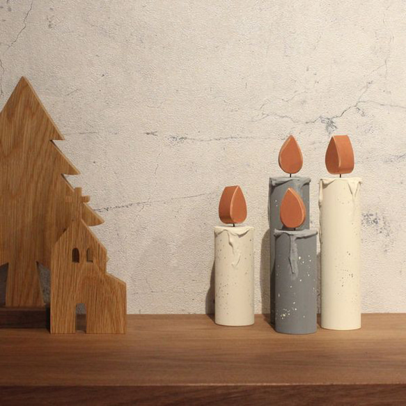 キャンドル オブジェ｜全４種類 ろうそく 木製 クリスマス ウエディング 誕生日 パーティー 演出 オブジェ 置物 9枚目の画像