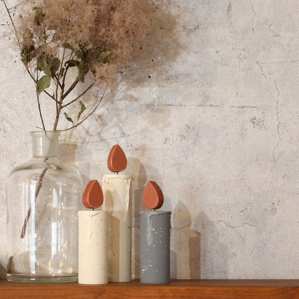 キャンドル オブジェ｜全４種類 ろうそく 木製 クリスマス ウエディング 誕生日 パーティー 演出 オブジェ 置物 1枚目の画像