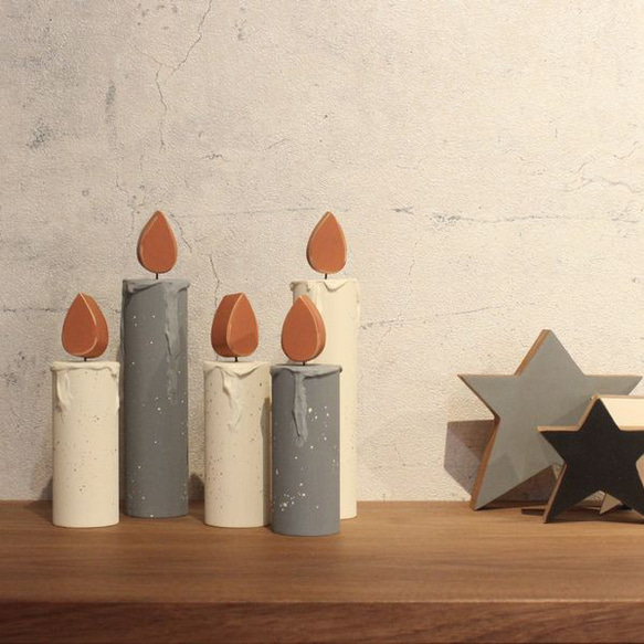 キャンドル オブジェ｜全４種類 ろうそく 木製 クリスマス ウエディング 誕生日 パーティー 演出 オブジェ 置物 8枚目の画像