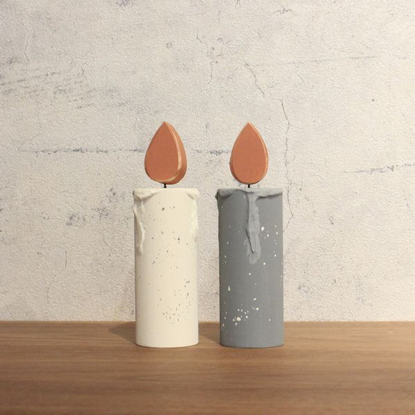 蠟燭木製圓柱形 S 尺寸物體裝飾品斯堪的納維亞時尚 第7張的照片