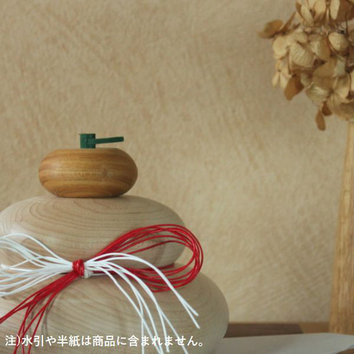 超早割祭］木の鏡餅 Lサイズ 箱入り 木製 かがみもち お正月