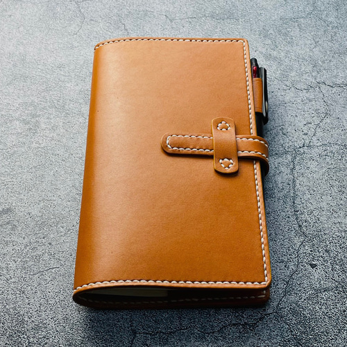【新品未使用】ポーター×ほぼ日手帳カバー キャメル 革 PORTER 手縫】ほぼ日手帳weeks用キャメル色本革カバー※アジャスト機能の