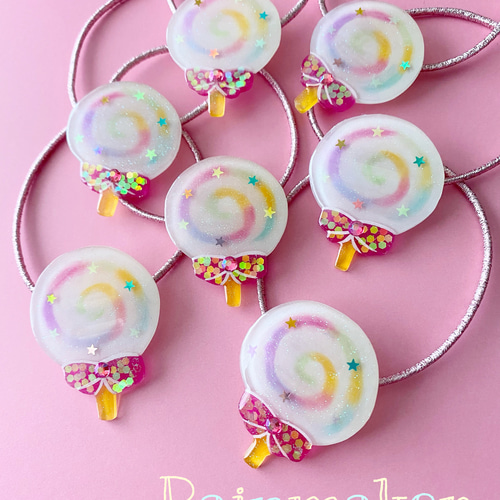 【450円♡】アイスコットンキャンディ♡ふわふわチュールリボン♡ヘアゴム ♡】アイスコットンキャンディ♡ふわふわチュールリボン♡ヘアゴム