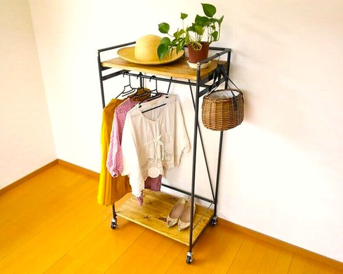 アイアン工房　ウッドハンガーラック　クリア塗装済 アイアン工房 IRON WORKSHOP - CAMPHILLS ONLINE SHOP