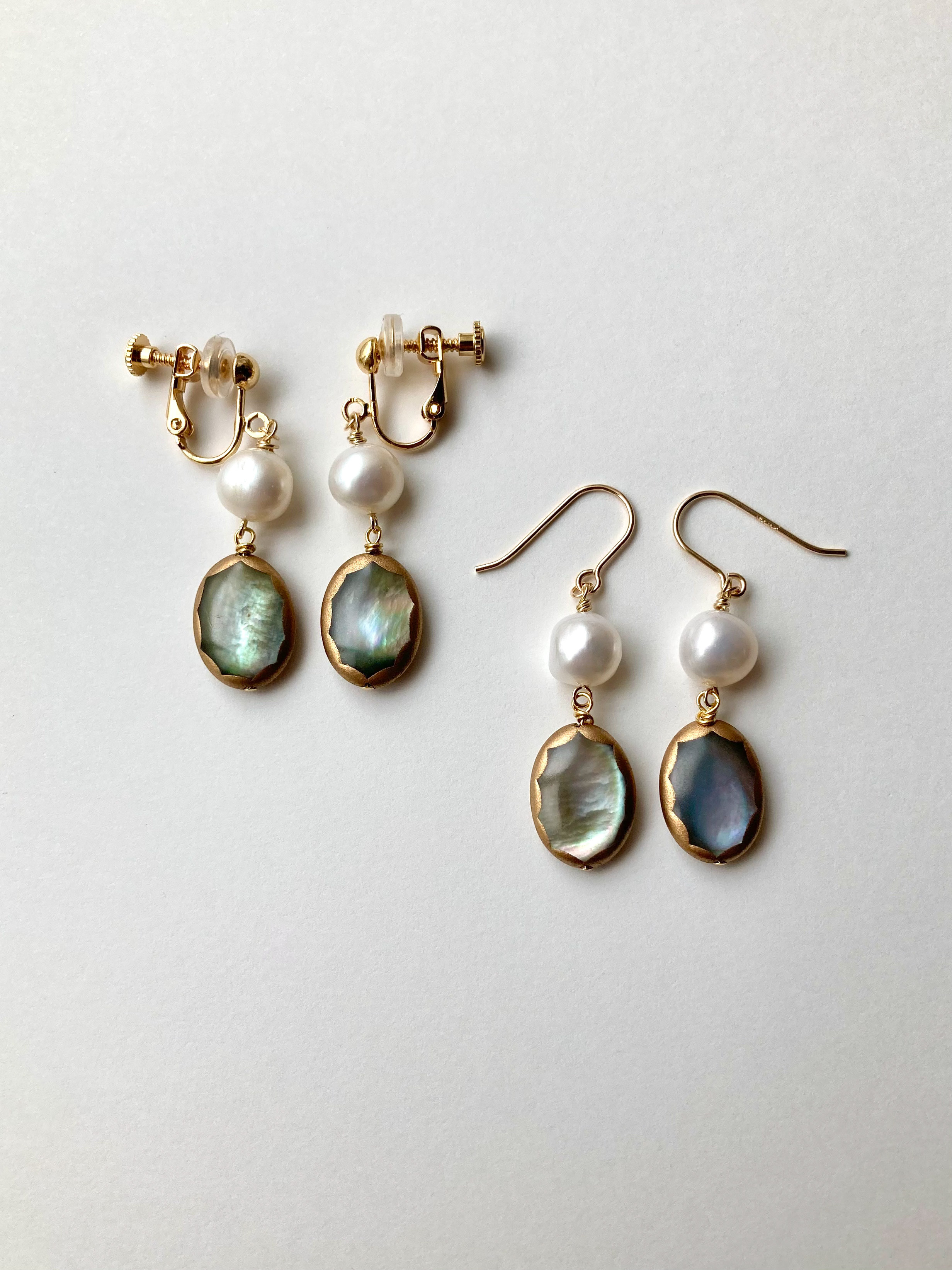 まべパールノンホールピアス