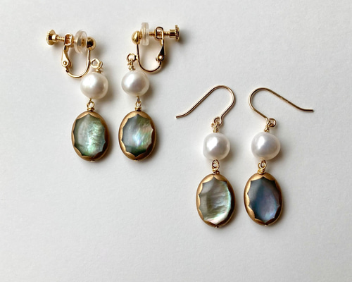 まべパールノンホールピアス 楽天市場】ノンホールピアス パール ラインストーン シルバー