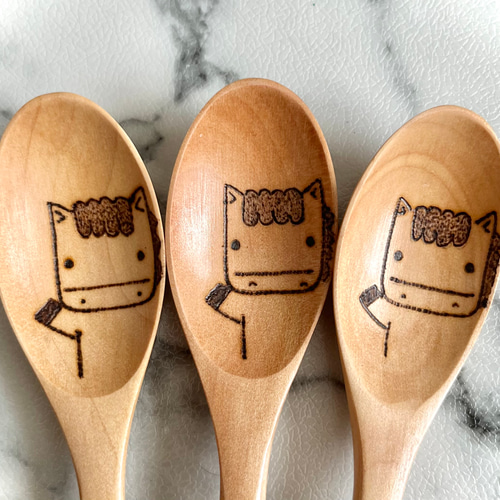 オリジナルスプーン出産祝い木製スプーン干支