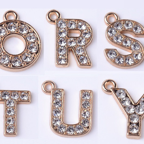 イニシャルパーツT ネイルパーツ 1個 イニシャル アルファベット 英文字 ローマ字 パーツ