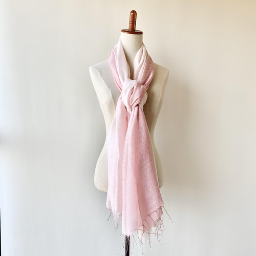 ファリエロサルティ　大判ストール　桜色　ピンク　シルク 大好評のトビアローズピンク入荷！！ - ファリエロサルティ