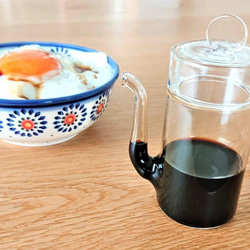 ガラスの醤油差しを探し求めて巡り会えました。液ダレしないすごい一品。ツマミ透明 ミニ汁次クリアS(SPC-03) 2枚目の画像