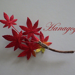 「秋」リアル！イロハモミジのコサージュ 8枚目の画像