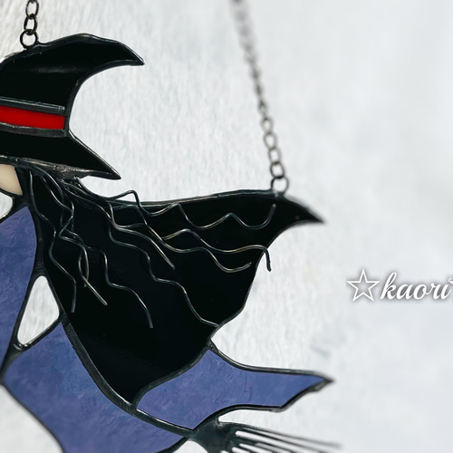 ステンドグラス ハロウィンの魔女さん モビール kaori 通販