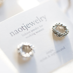 【送料無料】Bubble circle pierces/ Earrings（Silver) 1枚目の画像