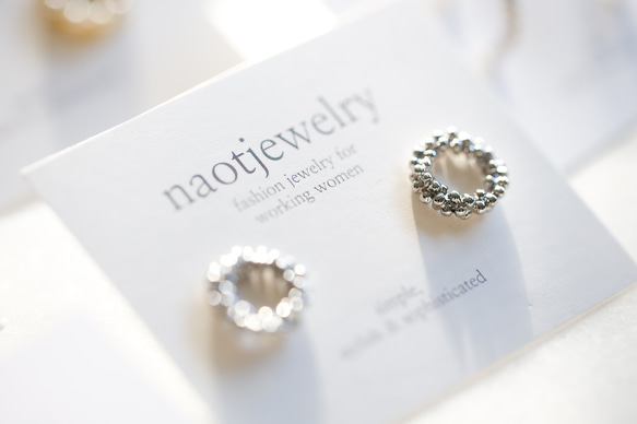 【送料無料】Bubble circle pierces/ Earrings（Silver) 1枚目の画像