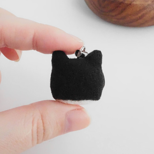 受注製作】まゆ黒柴犬 携帯クリーナーストラップ 羊毛フェルト 携帯