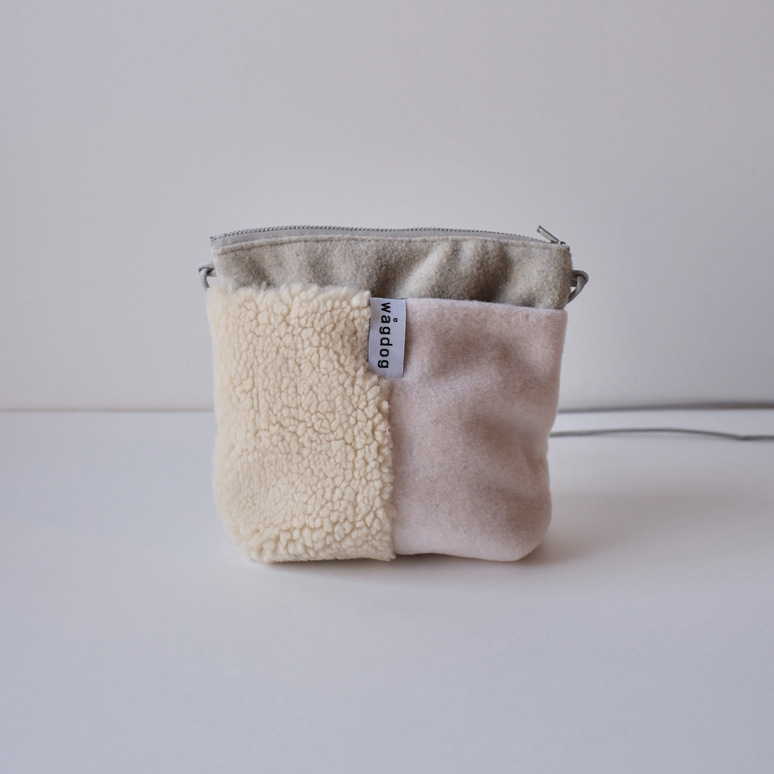 【Limited】冬素材パッチワーク・舟底ショルダーバッグ・ポシェット / ミックスカラー