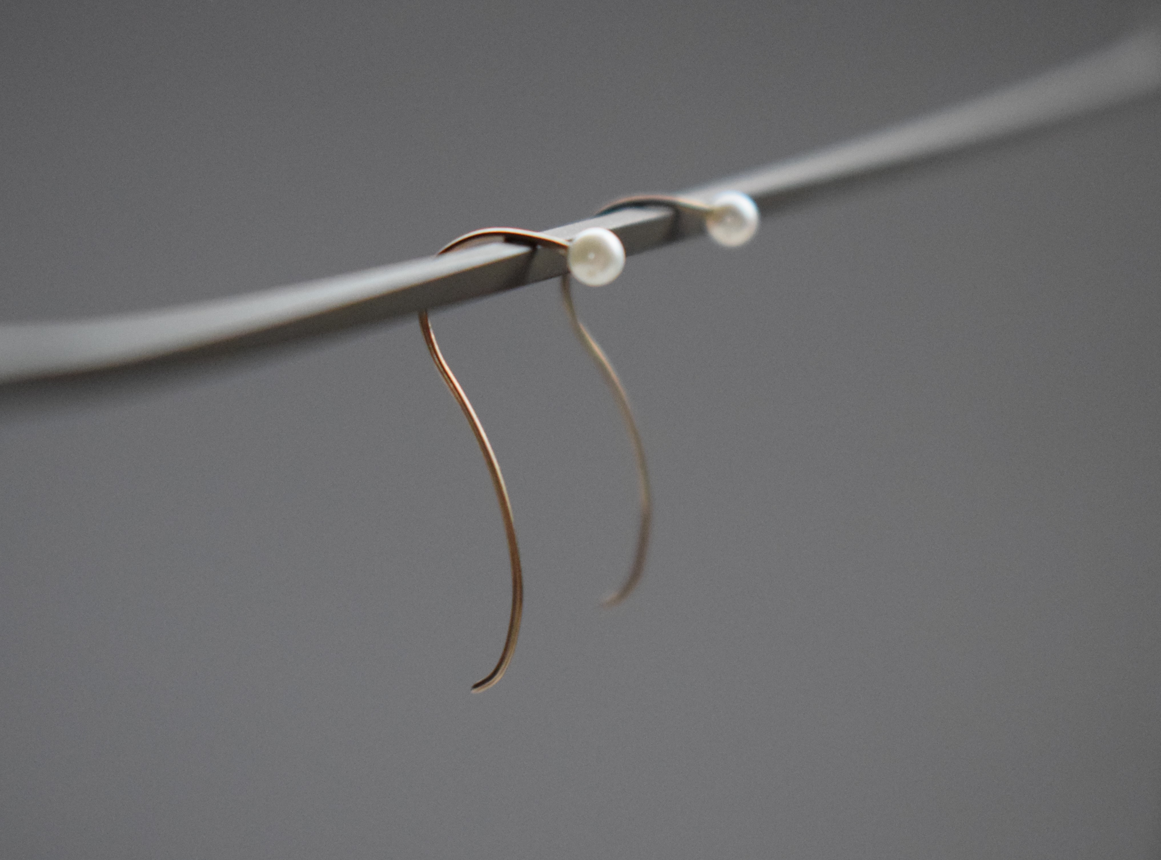 淡水パールの一粒ピアスno,1【K10ゴールド】