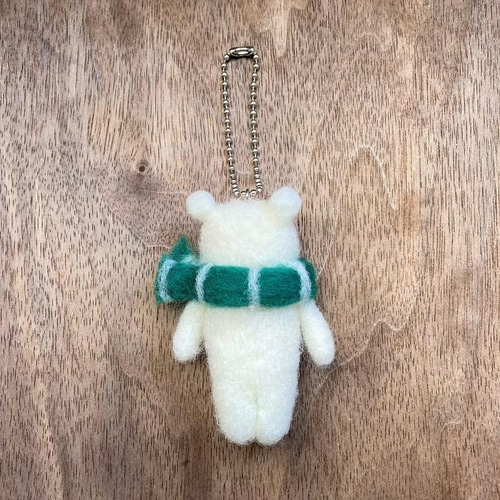 マフラー白くま 羊毛フエルトキーホルダー 羊毛フェルト monaka 通販
