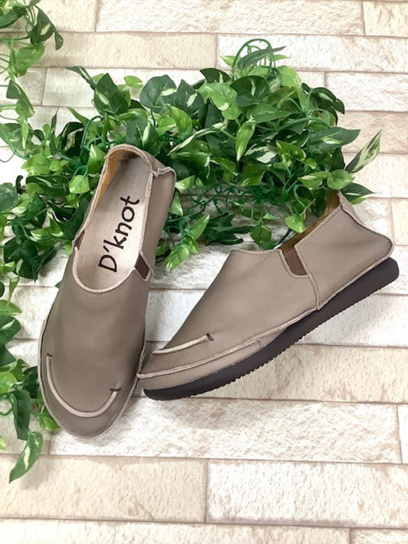 U字ステッチ　ストレスフリー袋縫いスリッポンシューズ　 6050 8枚目の画像