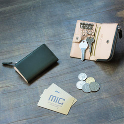 【刻印可】　鍵も小銭もICカードもこれ一つに。ペコス3wayファスナー小銭入れ付きキーケース 　MH1258 2枚目の画像