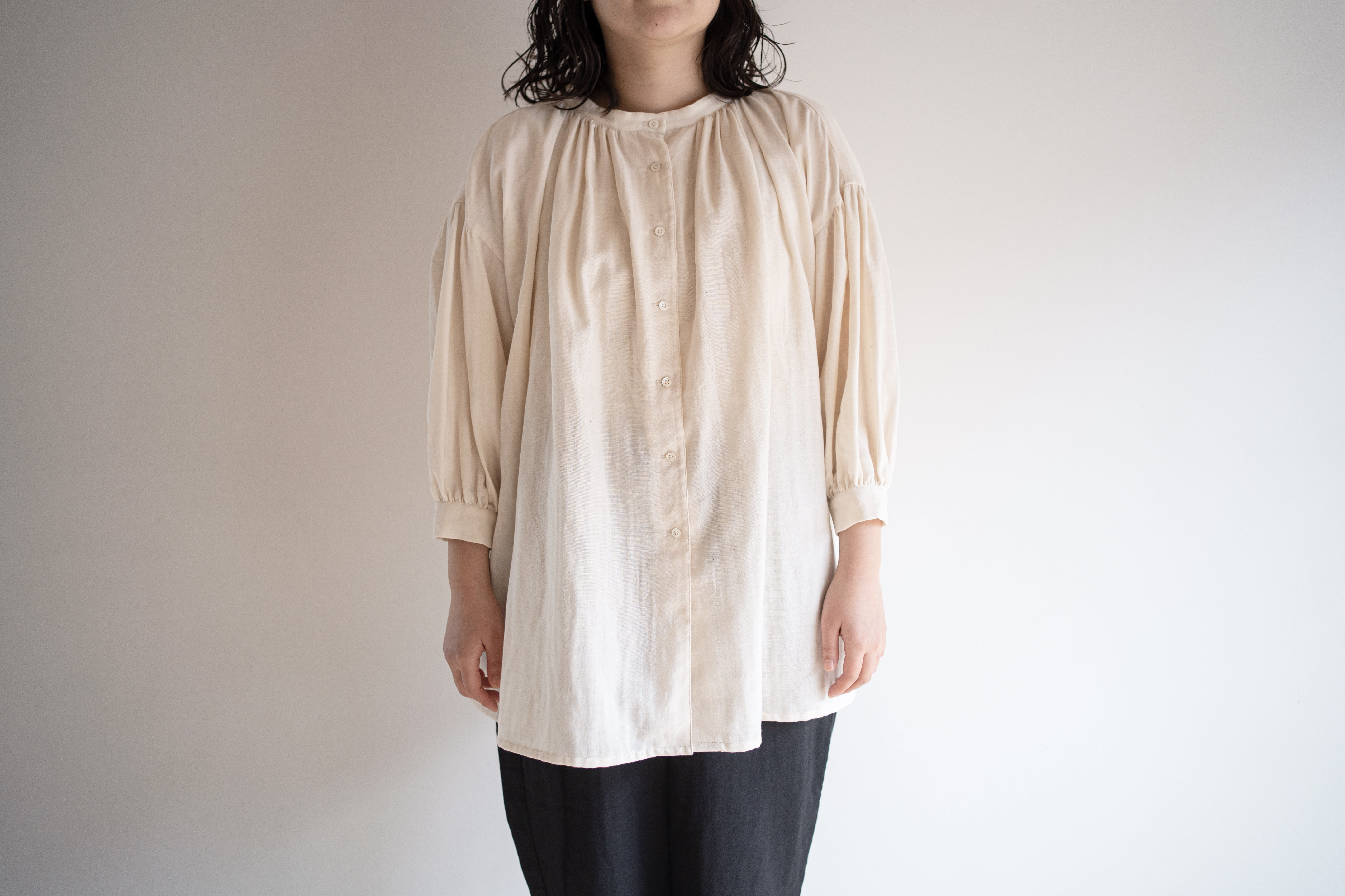 凛とした甘さ、オーバーサイズ ブラウス ｜国産ダブルガーゼ100％（9色）