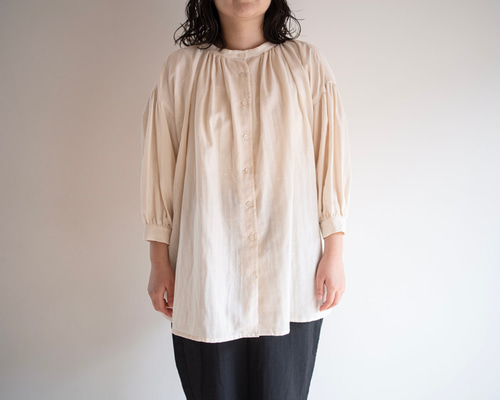 凛とした甘さ、オーバーサイズ ブラウス ｜国産ダブルガーゼ100％（9色