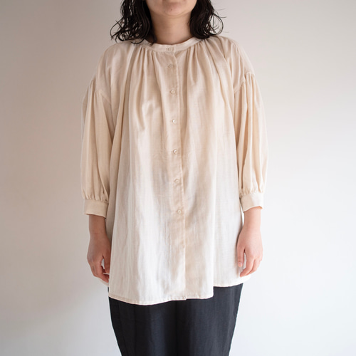 凛とした甘さ、オーバーサイズ ブラウス ｜国産ダブルガーゼ100％（9色