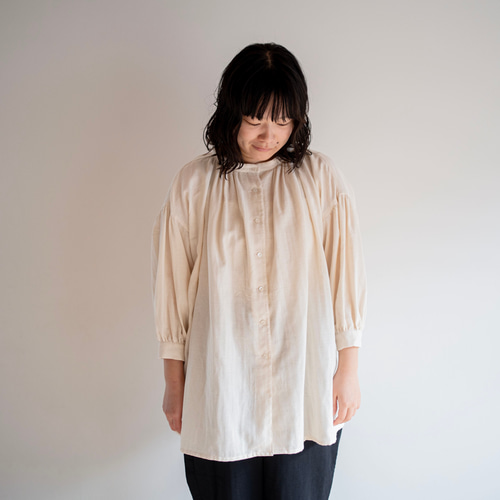 凛とした甘さ、オーバーサイズ ブラウス ｜国産ダブルガーゼ100％（9色