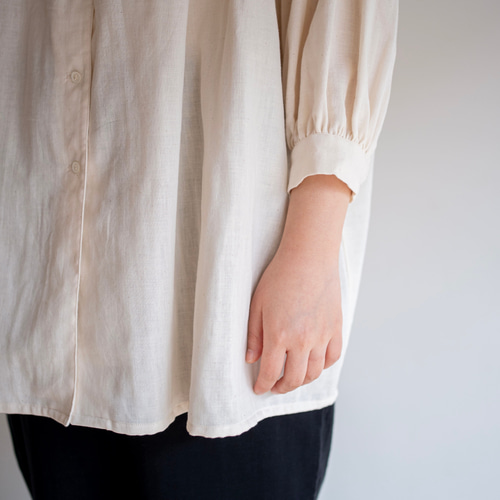 凛とした甘さ、オーバーサイズ ブラウス ｜国産ダブルガーゼ100％（9色