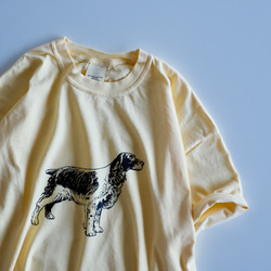 ヴィンテージライク オーバーシルエット半袖Tシャツ / DOG / バター 3枚目の画像