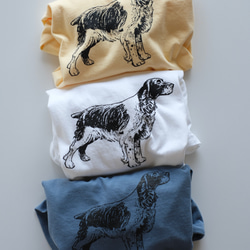 ヴィンテージライク オーバーシルエット半袖Tシャツ / DOG / バター 9枚目の画像
