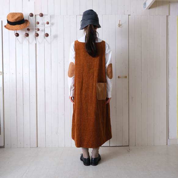 corduroy one-piece　classic orange 第3張的照片