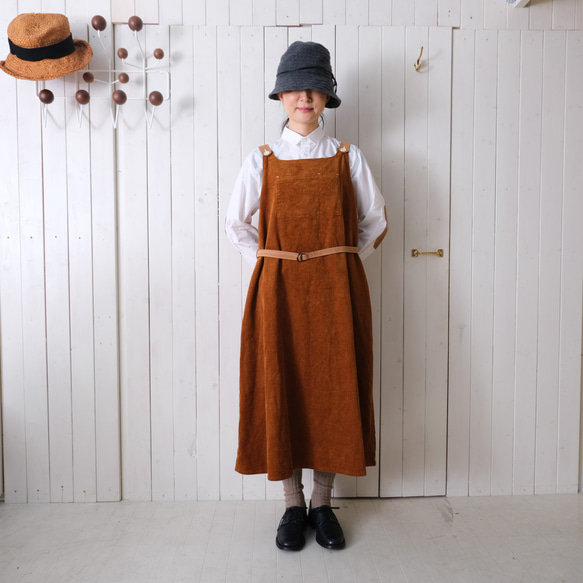 corduroy one-piece　classic orange 第6張的照片