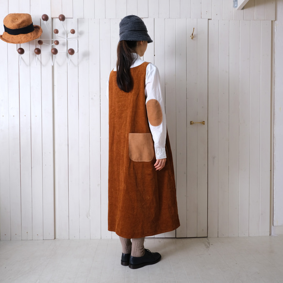 corduroy one-piece　classic orange 第2張的照片