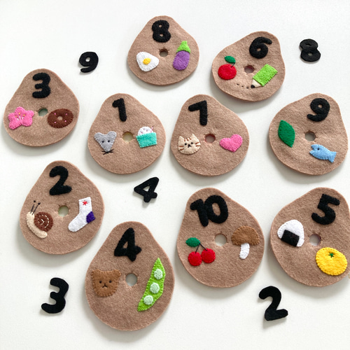 学びのてんとう虫ひも通し、知育玩具、モンテッソーリ、幼児教育