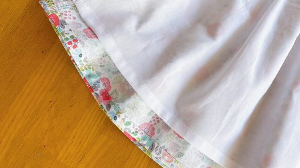 ウエストフリル花柄スカート 7枚目の画像