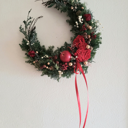 三日月形のクリスマスリース リース はなさか兄さん 通販 4744165